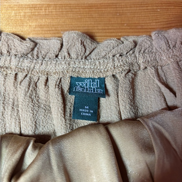 Wild Fable Beige Ruffle Top - Picture 2 of 2